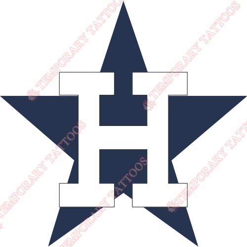 Houston Astros Customize Temporary Tattoos Stickers NO.1595
